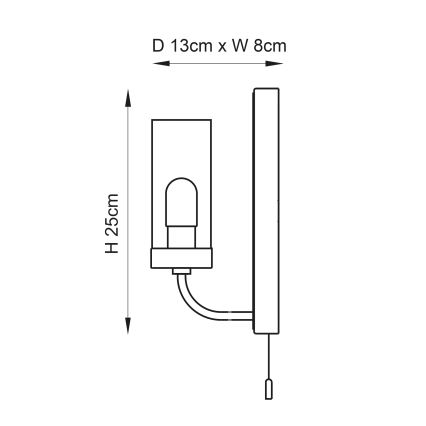 Endon 92960 - Kupatilsko zidno svetlo EDREA 1xG9/3W/230V IP44 sjajni hrom