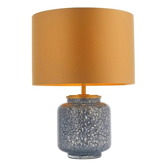 Endon 93067 - Stona lampa ZINNIA 1xE27/10W/230V plava/zlatna