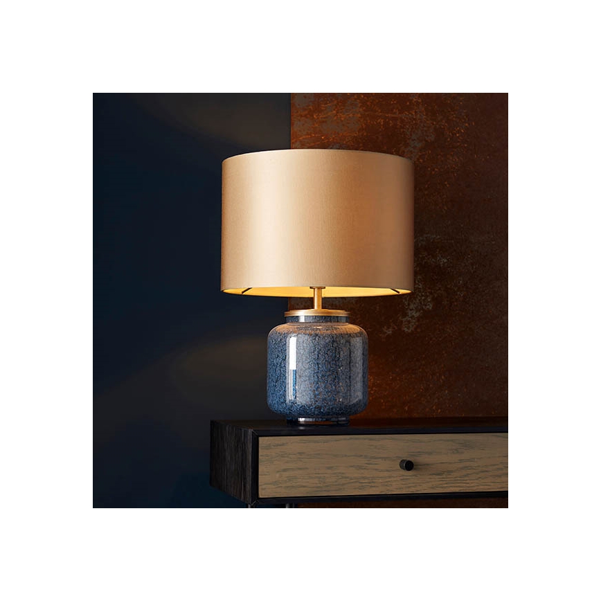 Endon 93067 - Stona lampa ZINNIA 1xE27/10W/230V plava/zlatna