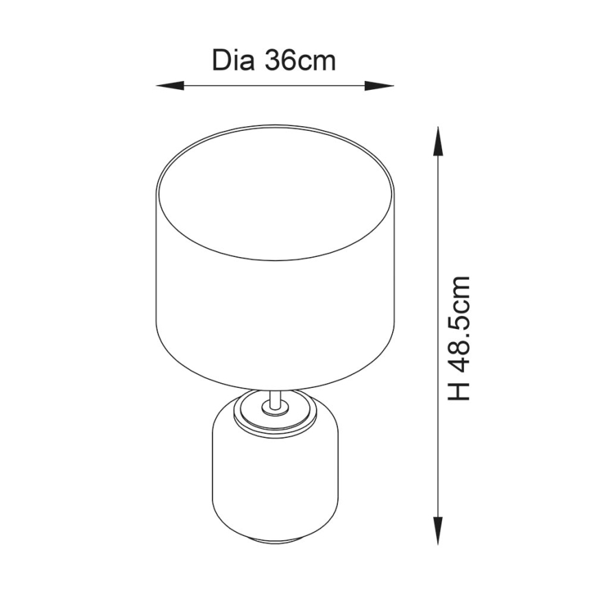 Endon 93067 - Stona lampa ZINNIA 1xE27/10W/230V plava/zlatna