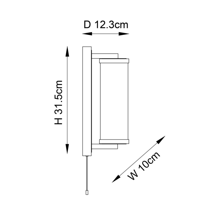 Endon 94074 - Zidna lampa za kupatilo TAYLOR 1xE27/10W/230V IP44 sjajni krom