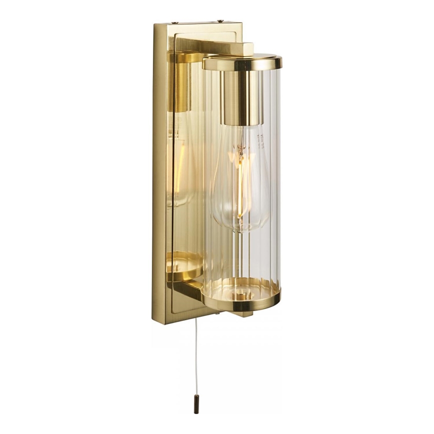 Endon 94075 - Zidna lampa za kupatilo TAYLOR 1xE27/10W/230V IP44 zlatna