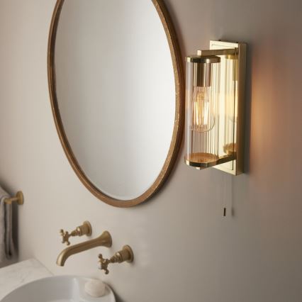 Endon 94075 - Zidna lampa za kupatilo TAYLOR 1xE27/10W/230V IP44 zlatna