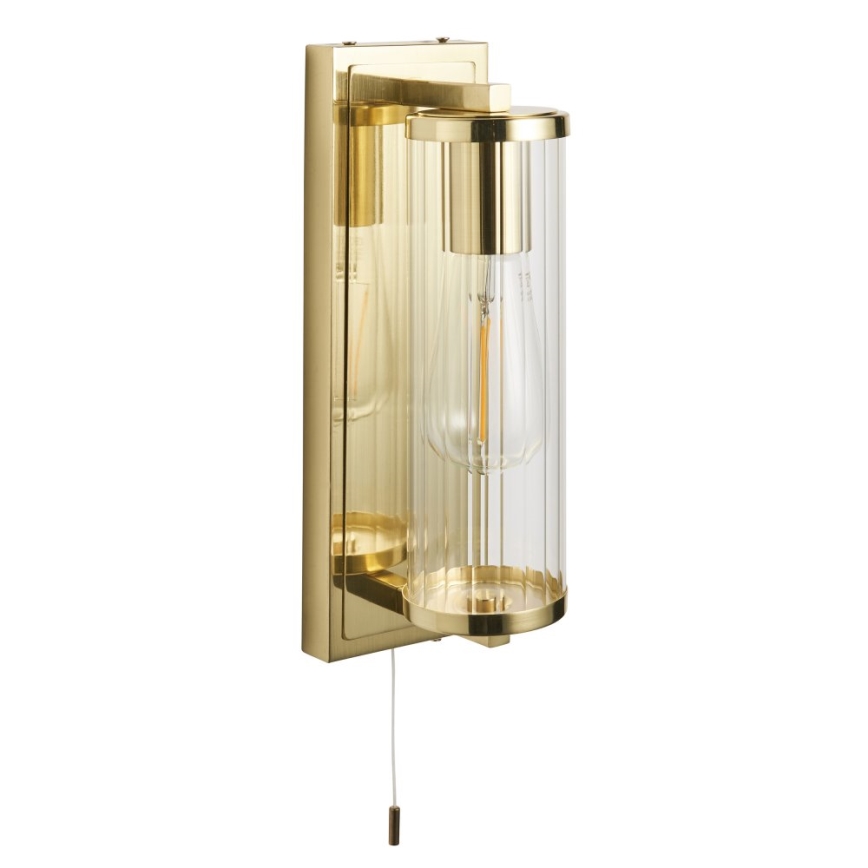 Endon 94075 - Zidna lampa za kupatilo TAYLOR 1xE27/10W/230V IP44 zlatna
