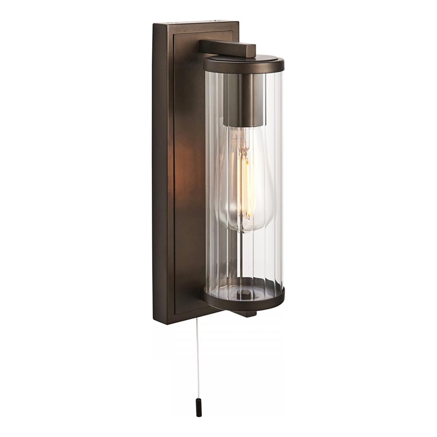 Endon 94077 - Zidna lampa za kupatilo TAYLOR 1xE27/10W/230V IP44 braon