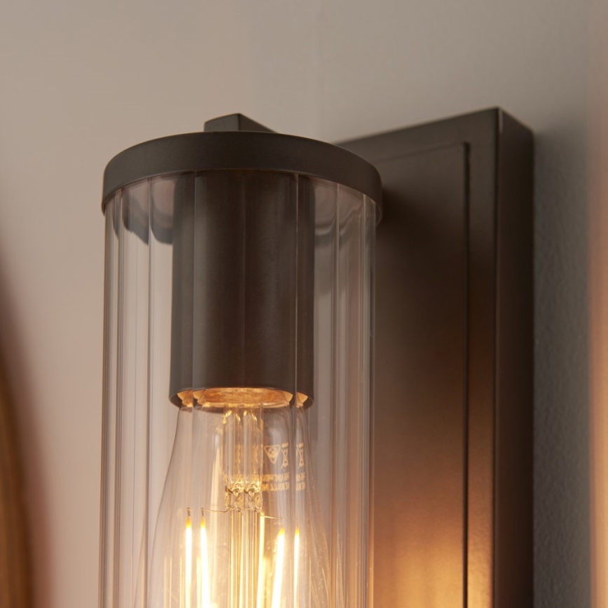 Endon 94077 - Zidna lampa za kupatilo TAYLOR 1xE27/10W/230V IP44 braon
