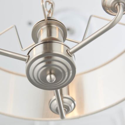 Endon 94361 - Luster na lancu HIGHCLERE 3xE14/40W/230V bež/mat krom