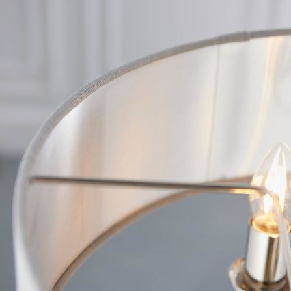 Endon 94377 - Luster na lancu HIGHCLERE 3xE14/40W/230V siva/sjajni hrom, prečnik 45 cm