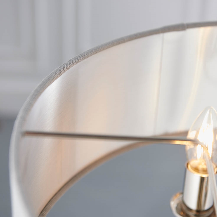 Endon 94377 - Luster na lancu HIGHCLERE 3xE14/40W/230V siva/sjajni hrom, prečnik 45 cm