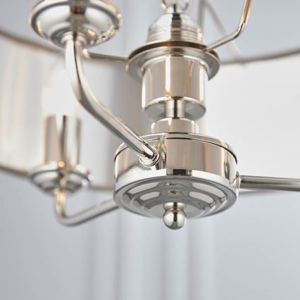 Endon 94377 - Luster na lancu HIGHCLERE 3xE14/40W/230V sivo/sjajni krom