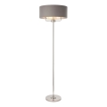 Endon 94378 - Podna lampa HIGHCLERE 1xE14/40W/230V siva/sjajni hrom prečnik 47 cm