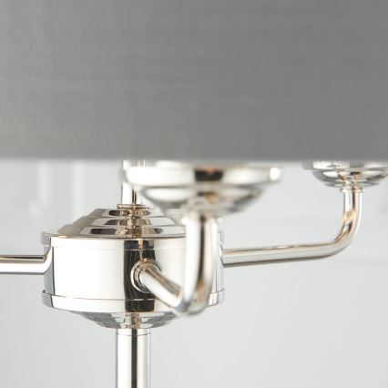 Endon 94378 - Podna lampa HIGHCLERE 1xE14/40W/230V sivo/sjajni krom