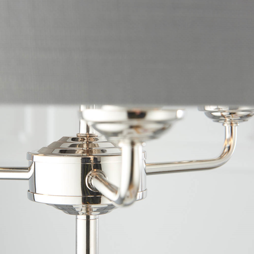 Endon 94378 - Podna lampa HIGHCLERE 1xE14/40W/230V sivo/sjajni krom
