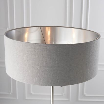 Endon 94378 - Podna lampa HIGHCLERE 1xE14/40W/230V sivo/sjajni krom