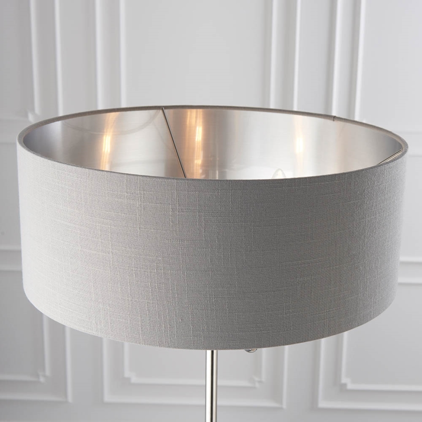 Endon 94378 - Podna lampa HIGHCLERE 1xE14/40W/230V sivo/sjajni krom