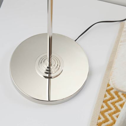 Endon 94378 - Podna lampa HIGHCLERE 1xE14/40W/230V siva/sjajni hrom prečnik 47 cm