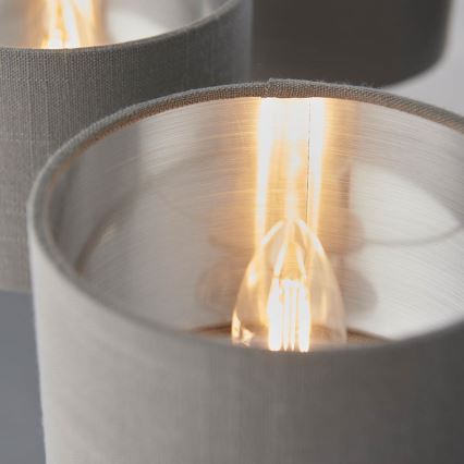 Endon 94381 - Luster na lancu HIGHCLERE 6xE14/28W/230V siva/sjajni hrom