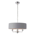 Endon 94394 - Luster na lancu HIGHCLERE 3xE14/40W/230V tamno siva/sjajni hrom, prečnik 45 cm