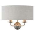 Endon 94403 - Zidna lampa HIGHCLERE 2xE14/40W/230V sivo/mat krom
