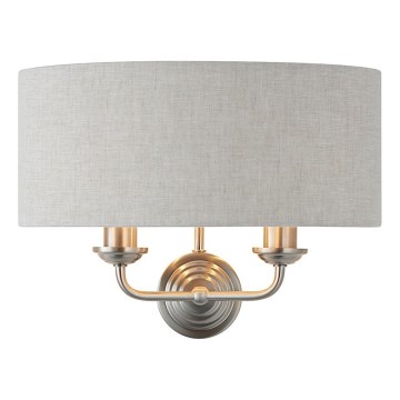 Endon 94403 - Zidna lampa HIGHCLERE 2xE14/40W/230V sivo/mat krom