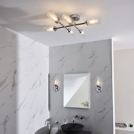 Endon 95045 - Nadgradni luster za kupatilo NATORI 6xG9/3W/230V IP44 sjajni hrom