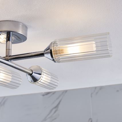 Endon 95045 - Nadgradni luster za kupatilo NATORI 6xG9/3W/230V IP44 sjajni hrom