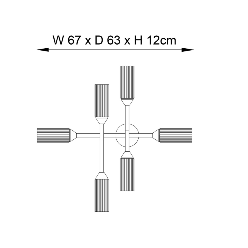 Endon 95045 - Nadgradni luster za kupatilo NATORI 6xG9/3W/230V IP44 sjajni hrom