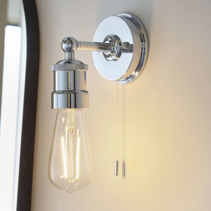 Endon 95505 - Kupatilsko zidno svetlo MILLER 1xE27/6W/230V IP44 sjajni hrom