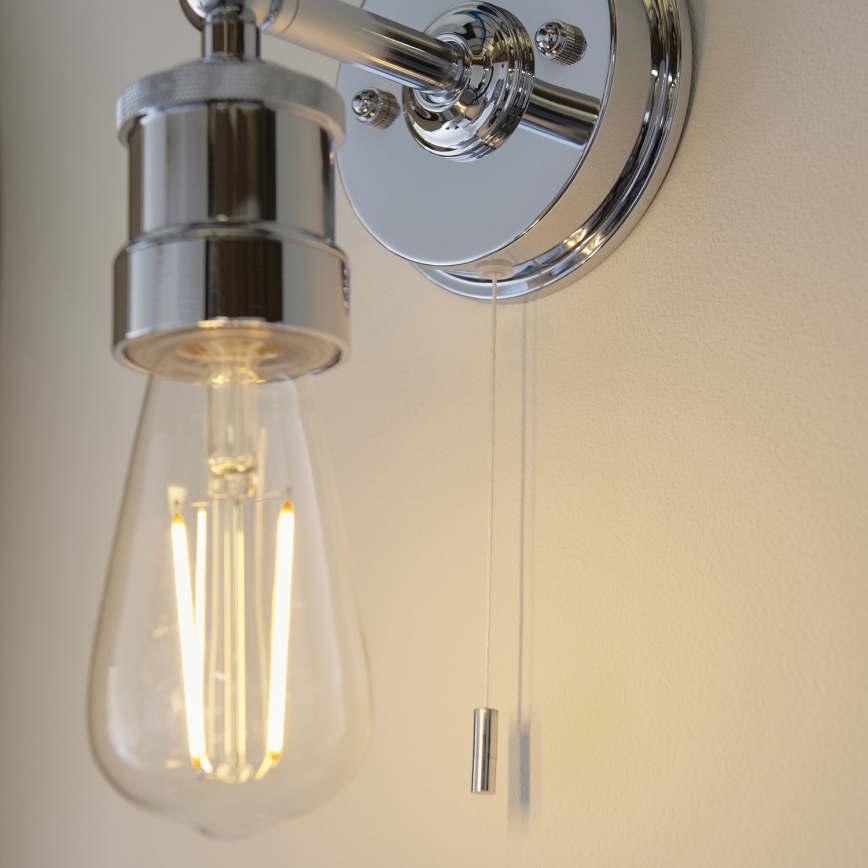 Endon 95505 - Kupatilsko zidno svetlo MILLER 1xE27/6W/230V IP44 sjajni hrom