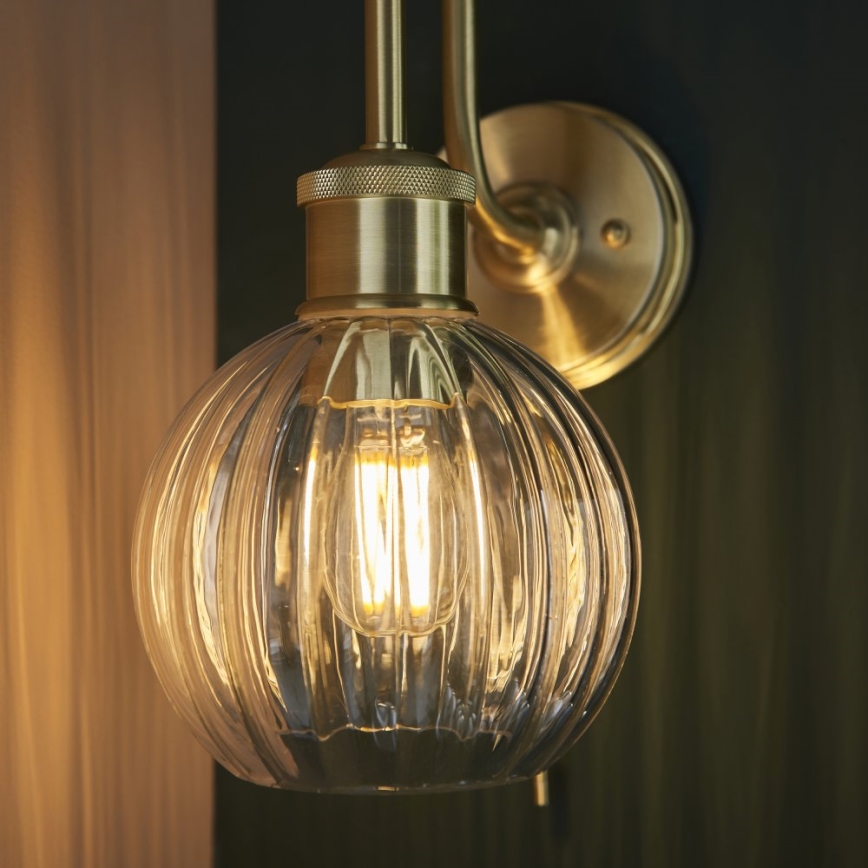Endon 95507 - Zidna lampa za kupatilo KENDALL 1xE27/10W/230V IP44 mesing