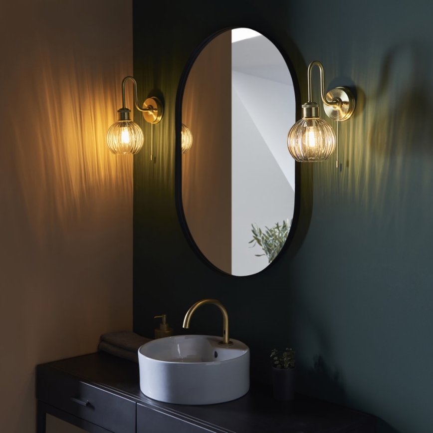Endon 95507 - Zidna lampa za kupatilo KENDALL 1xE27/10W/230V IP44 mesing