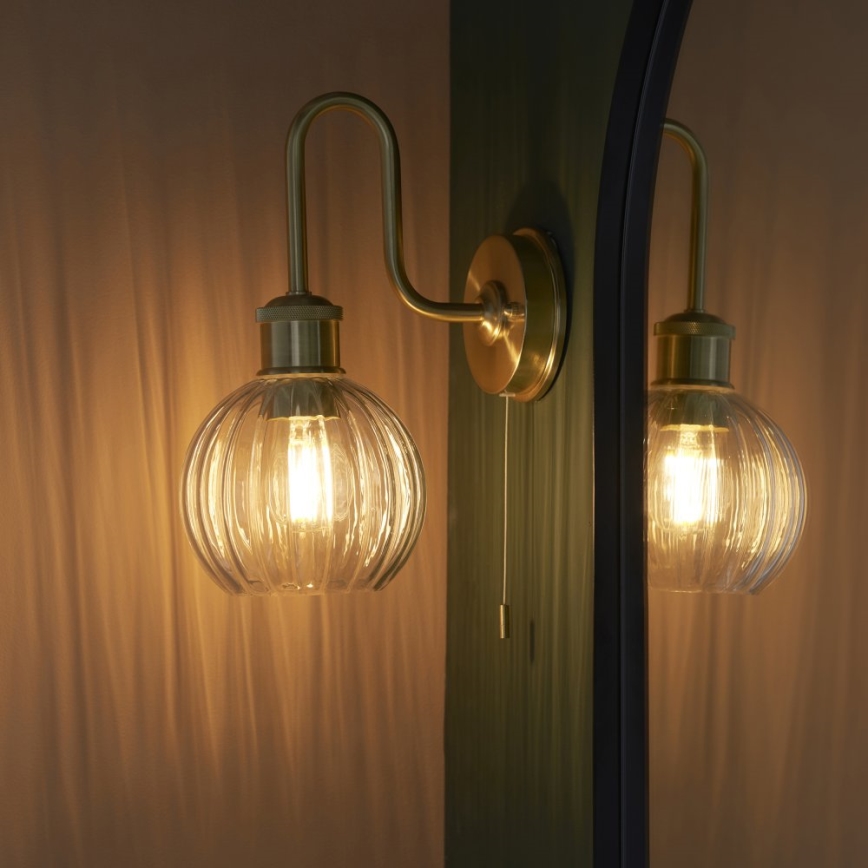 Endon 95507 - Zidna lampa za kupatilo KENDALL 1xE27/10W/230V IP44 mesing