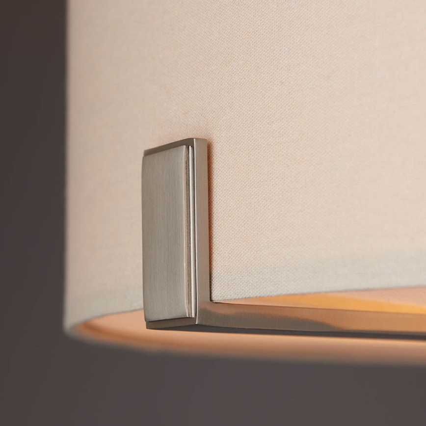 Endon 95834 - Luster na štapu HAYFIELD 3xE27/40W/230V mat hrom/bež