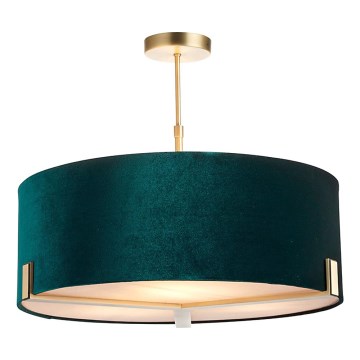 Endon 95839 - Luster na šipci HAYFIELD 3xE27/40W/230V mesing/zeleno