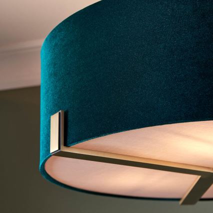 Endon 95839 - Luster na šipci HAYFIELD 3xE27/40W/230V mesing/zeleno