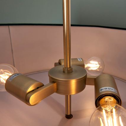 Endon 95839 - Luster na šipci HAYFIELD 3xE27/40W/230V mesing/zeleno