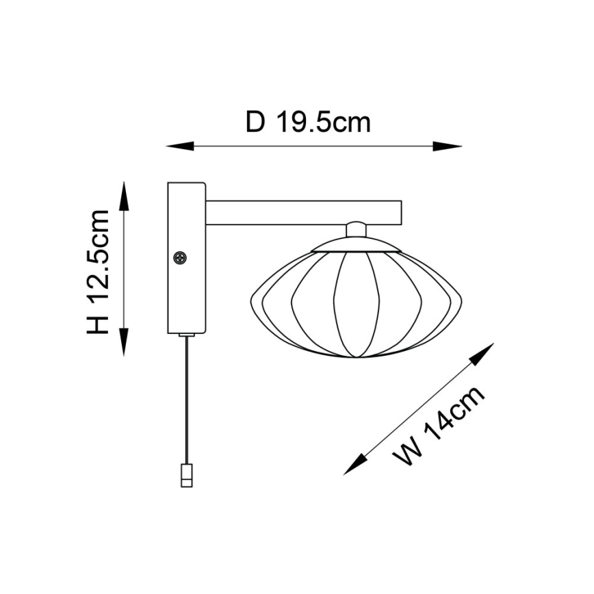 Endon 97182 - Zidna lampa za kupatilo MOBIAS 1xG9/3W/230V IP44 mesing