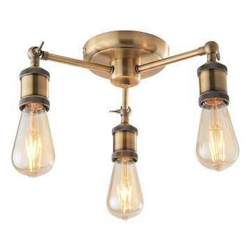 Endon 97243 - Reflektorska lampa HAL 3xE27/10W/230V mesing
