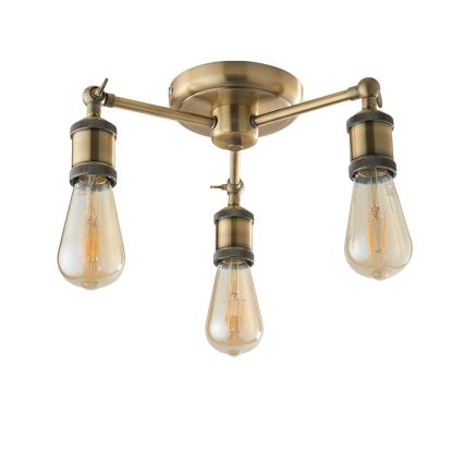 Endon 97243 - Reflektorska lampa HAL 3xE27/10W/230V mesing