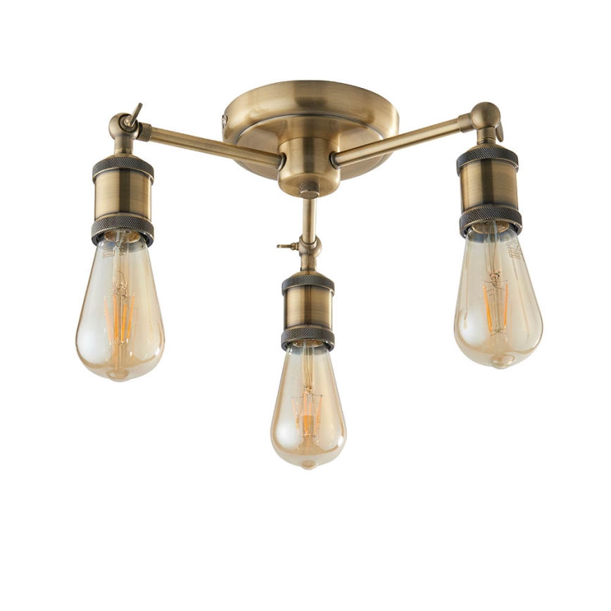 Endon 97243 - Reflektorska lampa HAL 3xE27/10W/230V mesing