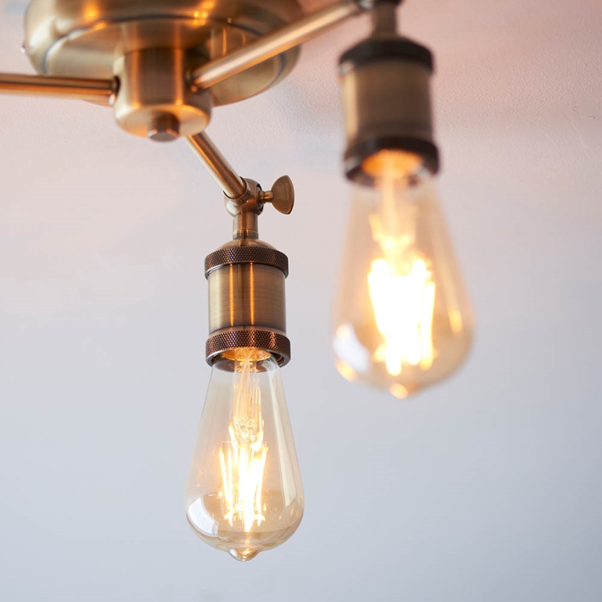 Endon 97243 - Reflektorska lampa HAL 3xE27/10W/230V mesing