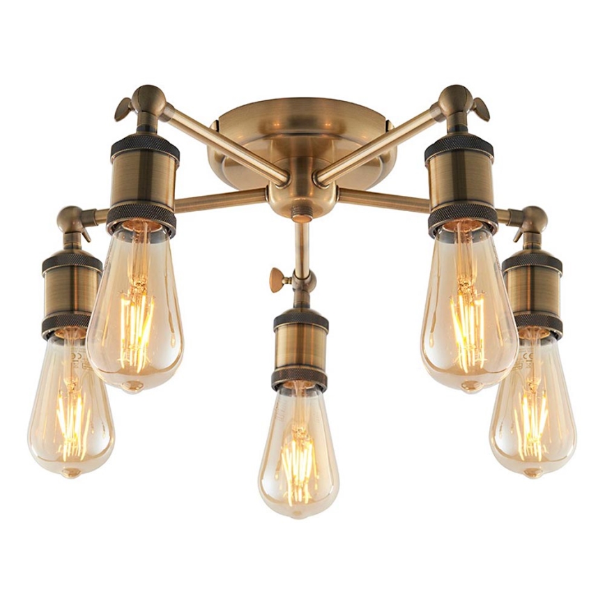 Endon 97244 - spot svetiljka HAL 5xE27/40W/230V mesing