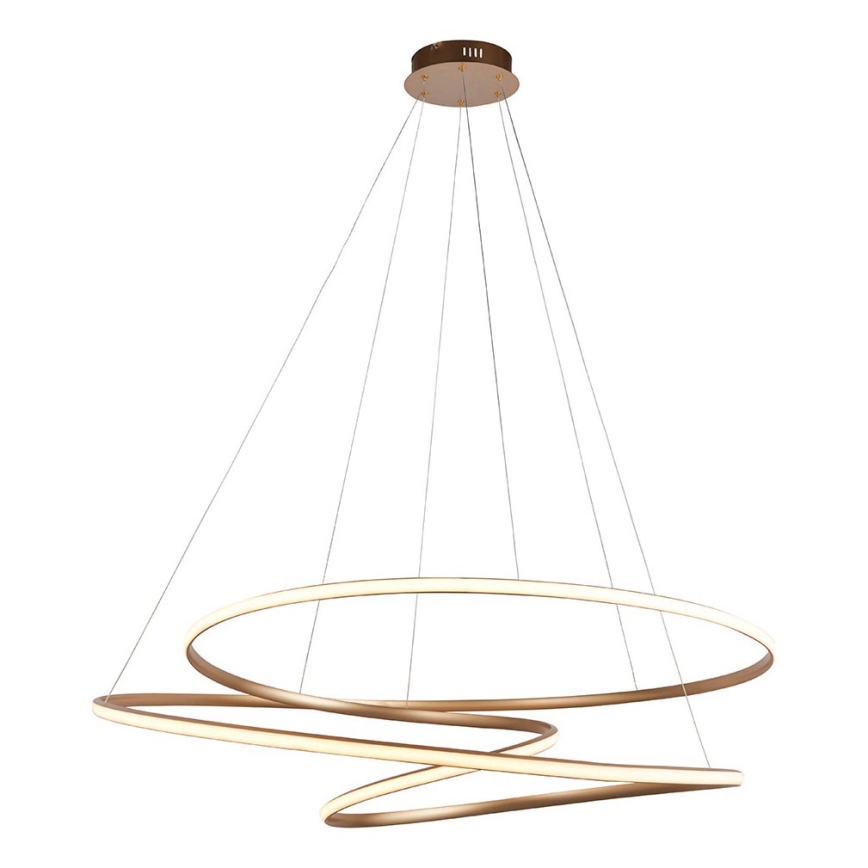 Endon 97645 - LED prigušiva luster na sajli TWIRL LED/131W/230V 3000K zlatna