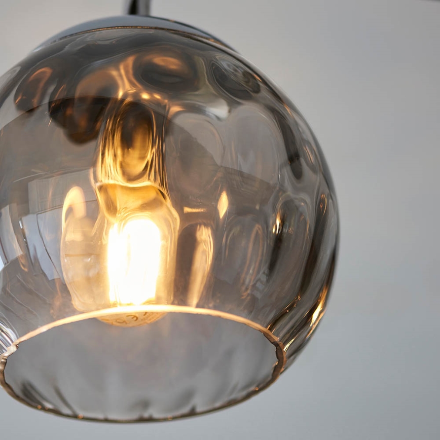 Endon 97971 - Plafonski luster DIMPLE 3xE14/7W/230V sjajni hrom/zadimljeno siva