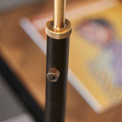 Endon 98748 - Podna lampa FRANKLIN 1xE27/10W/230V mesing/crna