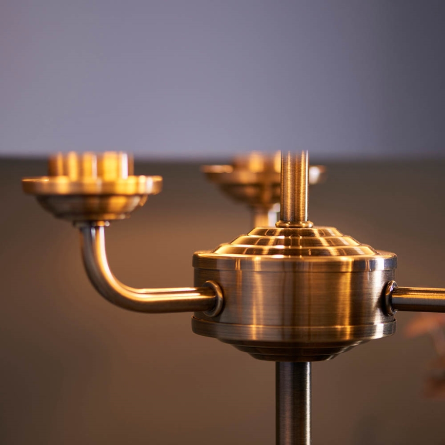 Endon 98932 - Stona lampa HIGHCLERE 3xE14/18W/230V bela/mesing, prečnik 32 cm