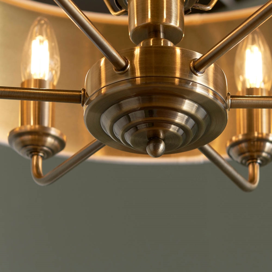 Endon 98933 - Luster na lancu HIGHCLERE 6xE14/40W/230V bela/mesing