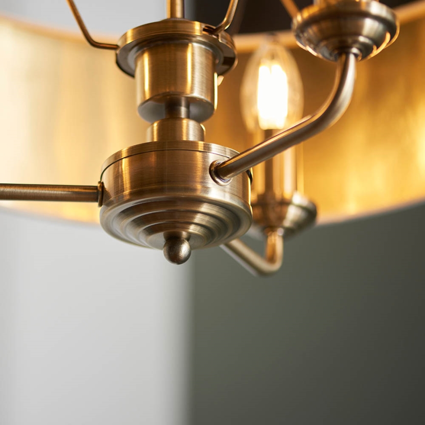 Endon 98934 - Luster na lancu HIGHCLERE 3xE14/40W/230V bela/mesing