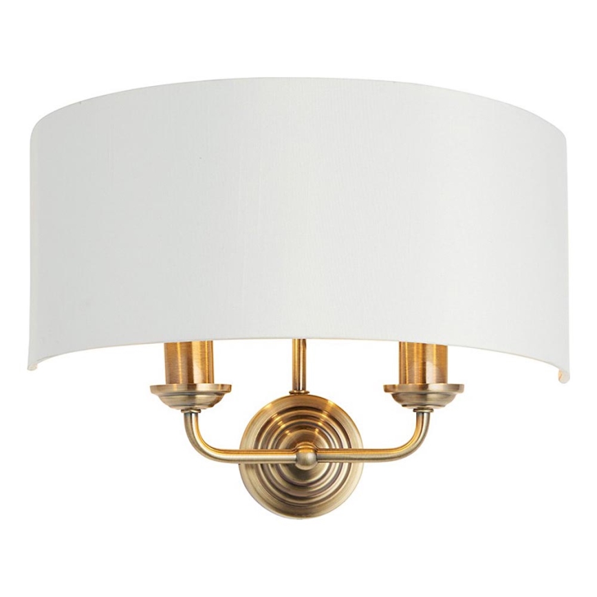 Endon 98937 - Zidna lampa HIGHCLERE 2xE14/40W/230V bela/mesing