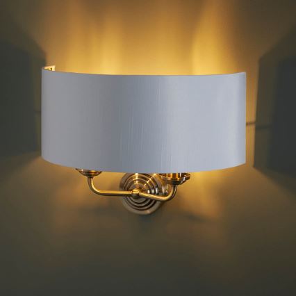 Endon 98937 - Zidna lampa HIGHCLERE 2xE14/40W/230V bela/mesing